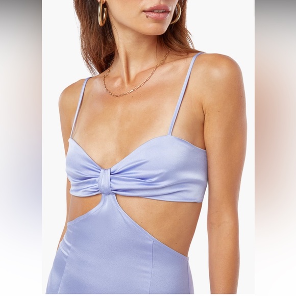 NWT Periwinkle Cutout Sides Spaghetti Strap Midi Dress - Picture 8 of 11